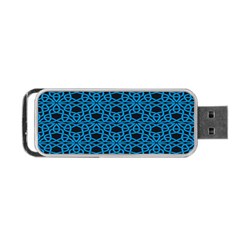 Triangle Knot Blue And Black Fabric Portable USB Flash (Two Sides)