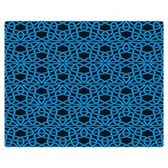 Triangle Knot Blue And Black Fabric Double Sided Flano Blanket (Medium) 