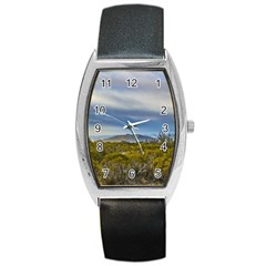 Patagonian Lanscape Scene, Santa Cruz, Argentina Barrel Style Metal Watch