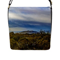 Patagonian Lanscape Scene, Santa Cruz, Argentina Flap Messenger Bag (l)  by dflcprints