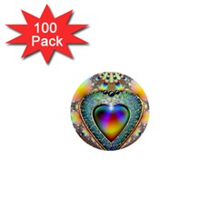 Rainbow Fractal 1  Mini Magnets (100 pack) 