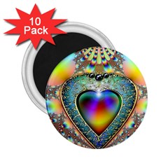 Rainbow Fractal 2.25  Magnets (10 pack) 