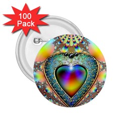 Rainbow Fractal 2.25  Buttons (100 pack) 