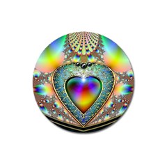 Rainbow Fractal Magnet 3  (Round)