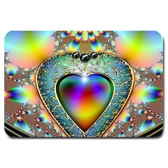 Rainbow Fractal Large Doormat 