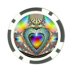 Rainbow Fractal Poker Chip Card Guard