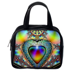 Rainbow Fractal Classic Handbags (One Side)