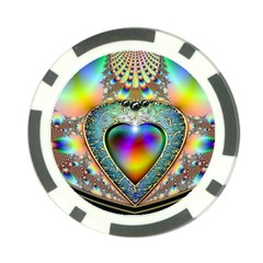 Rainbow Fractal Poker Chip Card Guard (10 pack)