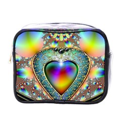 Rainbow Fractal Mini Toiletries Bags