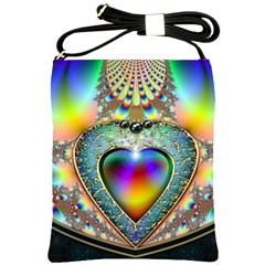 Rainbow Fractal Shoulder Sling Bags