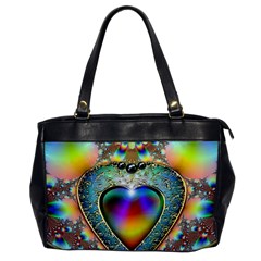Rainbow Fractal Office Handbags