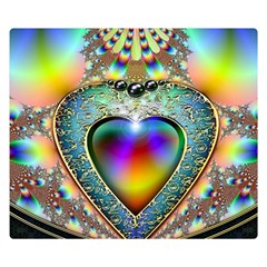 Rainbow Fractal Double Sided Flano Blanket (Small) 