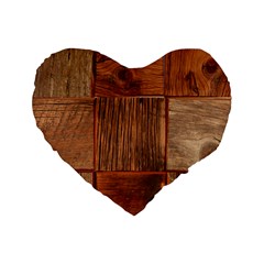 Barnwood Unfinished Standard 16  Premium Heart Shape Cushions