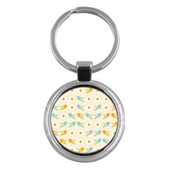 Birds And Daisies Key Chains (round)  by linceazul