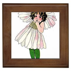 Daisy Vintage Flower Child Cute Funny Floral Little Girl Framed Tiles by yoursparklingshop