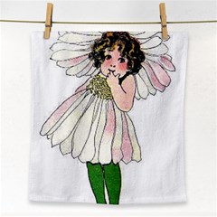 Daisy Vintage Flower Child Cute Funny Floral Little Girl Face Towel by yoursparklingshop