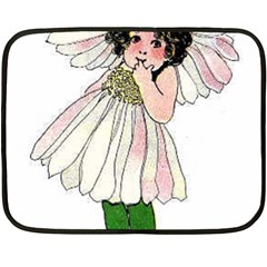 Daisy Vintage Flower Child Cute Funny Floral Little Girl Fleece Blanket (mini) by yoursparklingshop