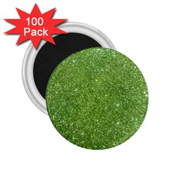 Green Glitter Abstract Texture 2 25  Magnets (100 Pack)  by dflcprints