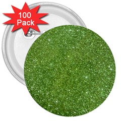 Green Glitter Abstract Texture 3  Buttons (100 Pack)  by dflcprints