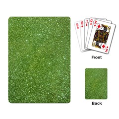 Green Glitter Abstract Texture Playing Card by dflcprints