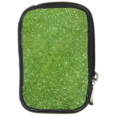 Green Glitter Abstract Texture Compact Camera Cases by dflcprints