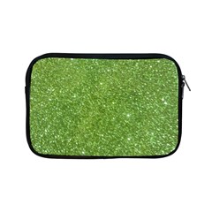 Green Glitter Abstract Texture Apple Ipad Mini Zipper Cases by dflcprints