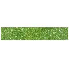 Green Glitter Abstract Texture Print Flano Scarf (Large)