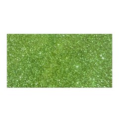 Green Glitter Abstract Texture Print Satin Wrap