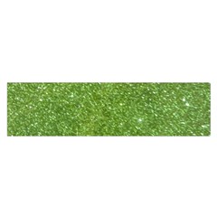 Green Glitter Abstract Texture Print Satin Scarf (Oblong)