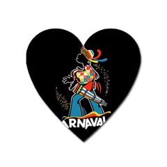 Carnaval  Heart Magnet by Valentinaart