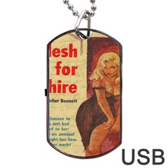 Vintage Girl Dog Tag Usb Flash (one Side) by Valentinaart