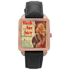 Vintage Girl Rose Gold Leather Watch 
