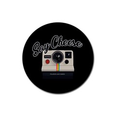 Say Cheese Rubber Coaster (round)  by Valentinaart