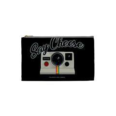 Say Cheese Cosmetic Bag (small)  by Valentinaart