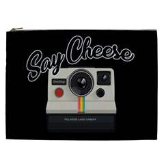 Say Cheese Cosmetic Bag (xxl)  by Valentinaart