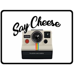 Say Cheese Fleece Blanket (large)  by Valentinaart