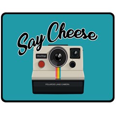 Say Cheese Fleece Blanket (medium)  by Valentinaart