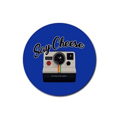 Say Cheese Rubber Coaster (round)  by Valentinaart