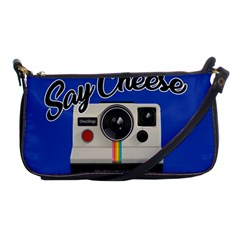 Say Cheese Shoulder Clutch Bags by Valentinaart