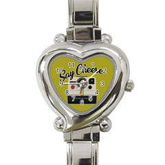 Say Cheese Heart Italian Charm Watch by Valentinaart