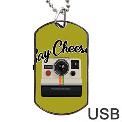 Say Cheese Dog Tag Usb Flash (one Side) by Valentinaart