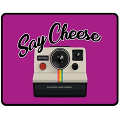 Say Cheese Fleece Blanket (medium)  by Valentinaart