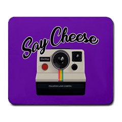 Say Cheese Large Mousepads by Valentinaart