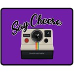 Say Cheese Double Sided Fleece Blanket (Medium)  58.8 x47.4  Blanket Back