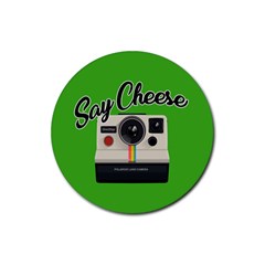 Say Cheese Rubber Coaster (round)  by Valentinaart