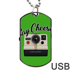 Say Cheese Dog Tag Usb Flash (one Side) by Valentinaart