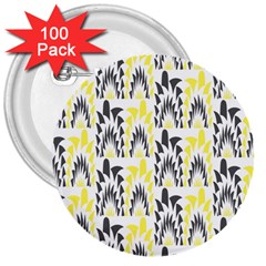 Tricolored Geometric Pattern 3  Buttons (100 pack) 