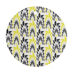 Tricolored Geometric Pattern Round Ornament (Two Sides)