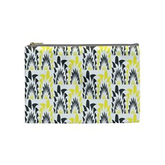 Tricolored Geometric Pattern Cosmetic Bag (Medium) 