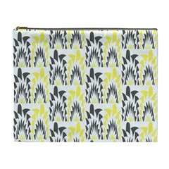 Tricolored Geometric Pattern Cosmetic Bag (XL)